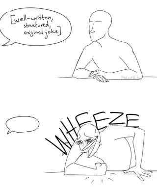 Wheeze Comic meme card, rare rarity