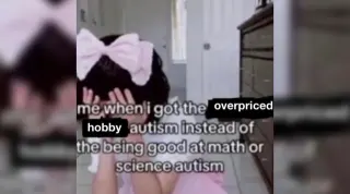 When I Got The X Autism Instead Of Being Good At Math Or Science meme card, common rarity