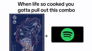 When Life So Cooked You Gotta Pull Out This Combo meme card, common rarity