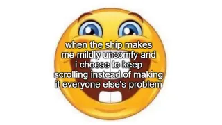 When the Ship Makes Me Uncomfy meme card, common rarity