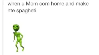When U Mom Com Home And Make Hte Spagheti meme card, epic rarity
