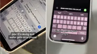 When Water Gets On Your Phone (TikTok Trend) meme card, common rarity