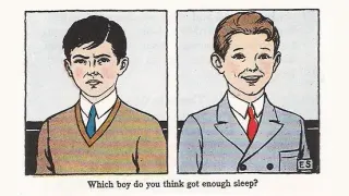 Which Boy Do You Think Got Enough Sleep? meme card, common rarity
