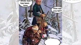 Carte meme White Man Has Been Here, rareté rare