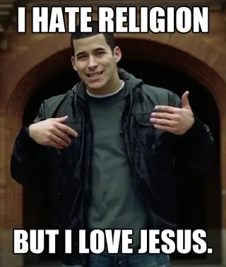 Carte meme Why I Hate Religion But I Love Jesus, rareté commune