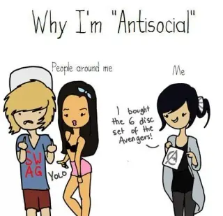 Why I'm Antisocial meme card, rare rarity