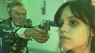 Carte meme Willem Dafoe Aiming Gun at Jenna Ortega, rareté commune