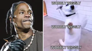 Carte meme « Wobbly Wiggly » Travis Scott Song, rareté commune