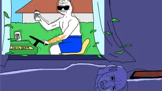 Carte meme Wojak Trying to Sleep, rareté commune