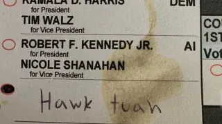 Write-In Vote Hawk Tuah Girl for President meme card, common rarity