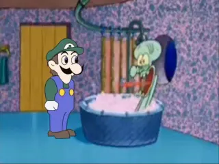 X Drops By Squidward's House meme card, rare rarity