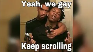 Yeah, We Gay, Keep Scrolling meme card, common rarity