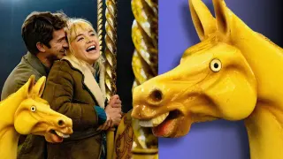Yellow Horse / We Live in Time Horse meme card, common rarity