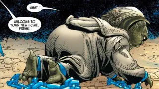 Yoda In Shackles "Welcome To Your New Home, Freak" meme card, common rarity