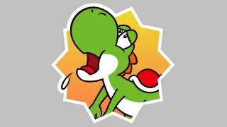 Carte meme Yoshi Backshots Sticker, rareté commune