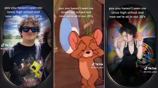 You Haven't Seen Me Since High School / Jerry Looking Through Window meme card, common rarity