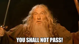 You Shall Not Pass!!! meme card, epic rarity