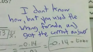 Carte meme You Used the Wrong Formula and Got the Correct Answer, rareté commune