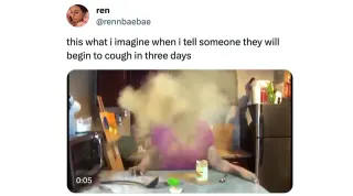 You Will Begin To Cough In 7 Days meme card, common rarity
