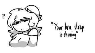 Your Bra Strap Is Showing meme card, rare rarity