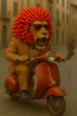 Carte meme Zesty Leono (Italian Brainrot), rareté commune